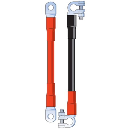 Quickcable Lug Black Welding Cable, 1/0, 16" 205398-001